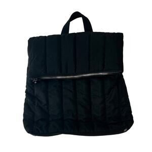 I.N.C women's  Black Puffer Backpack with Silver Hardware